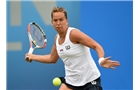 BIRMINGHAM, ENGLAND - JUNE 15:  Barbora Zahlavova Strycova of Czech Republic in action during the Singles Final during Day Seven of the Aegon Classic at Edgbaston Priory Club on June 15, 2014 in Birmingham, England.  (Photo by Tom Dulat/Getty Images)